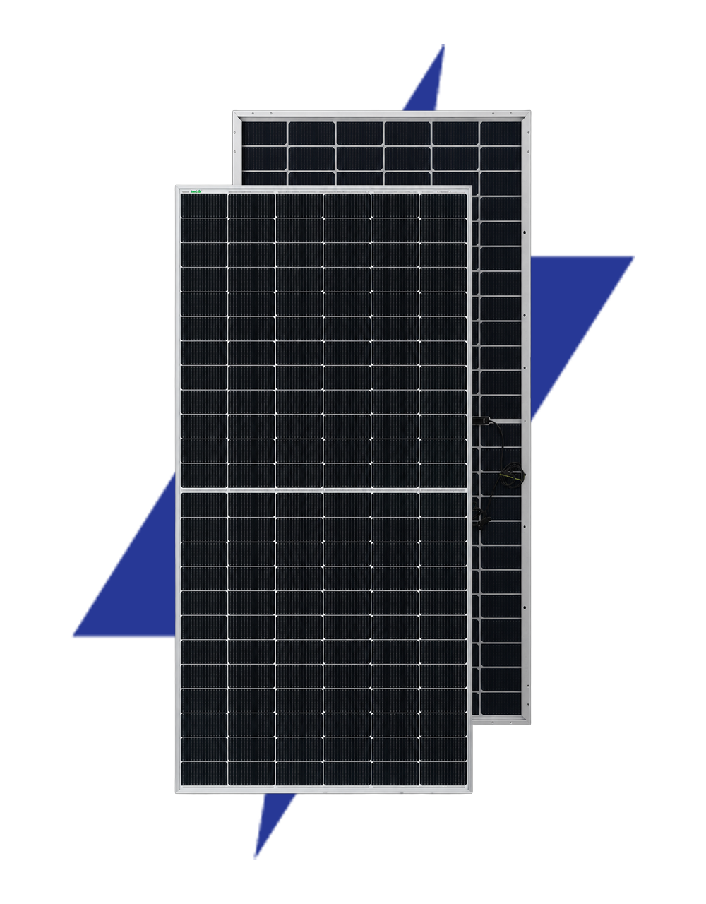 ZAP91 N-TOPCon bifacial solar module with ZAP bolt graphic